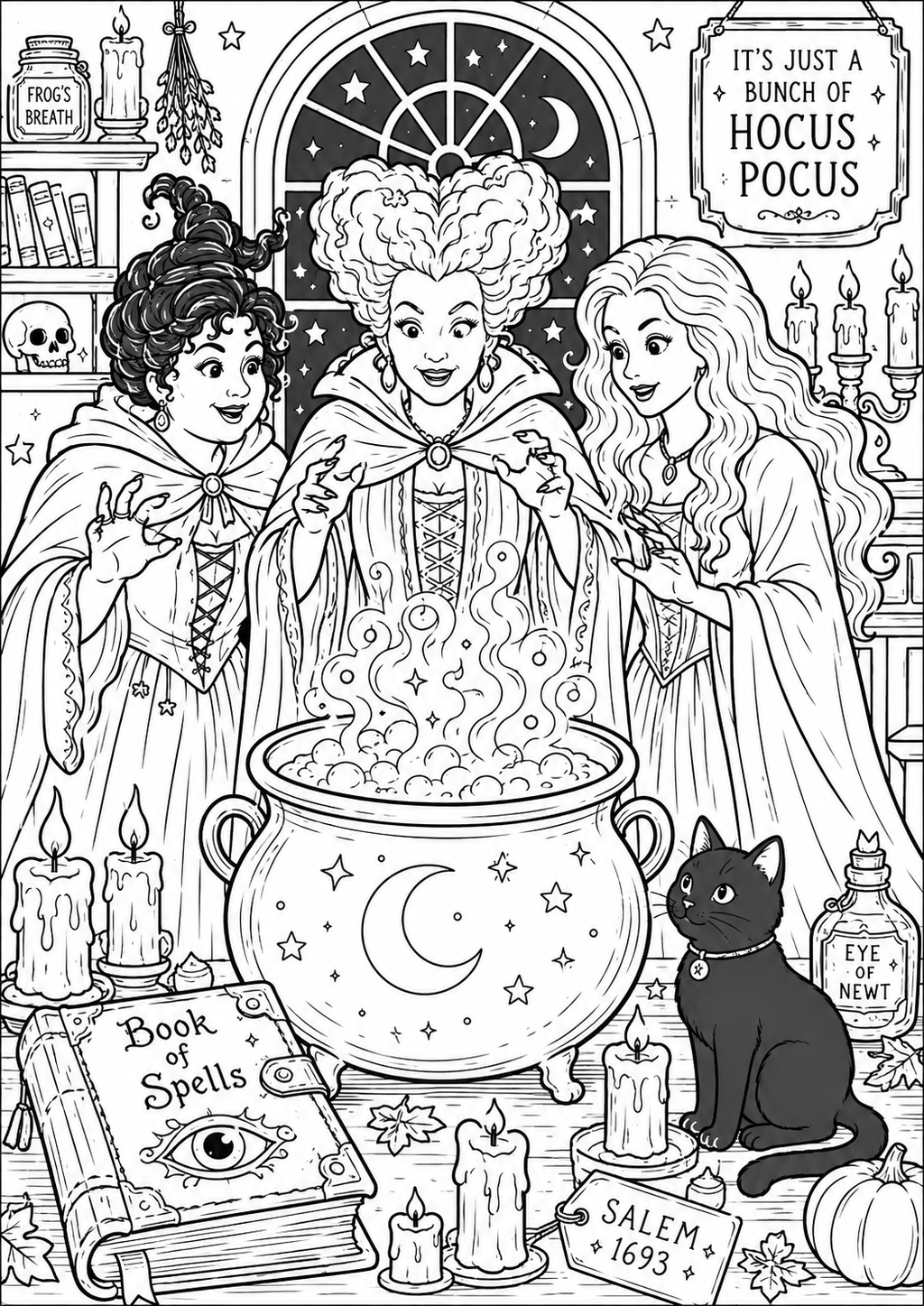 A5 Witches Colouring Inserts
