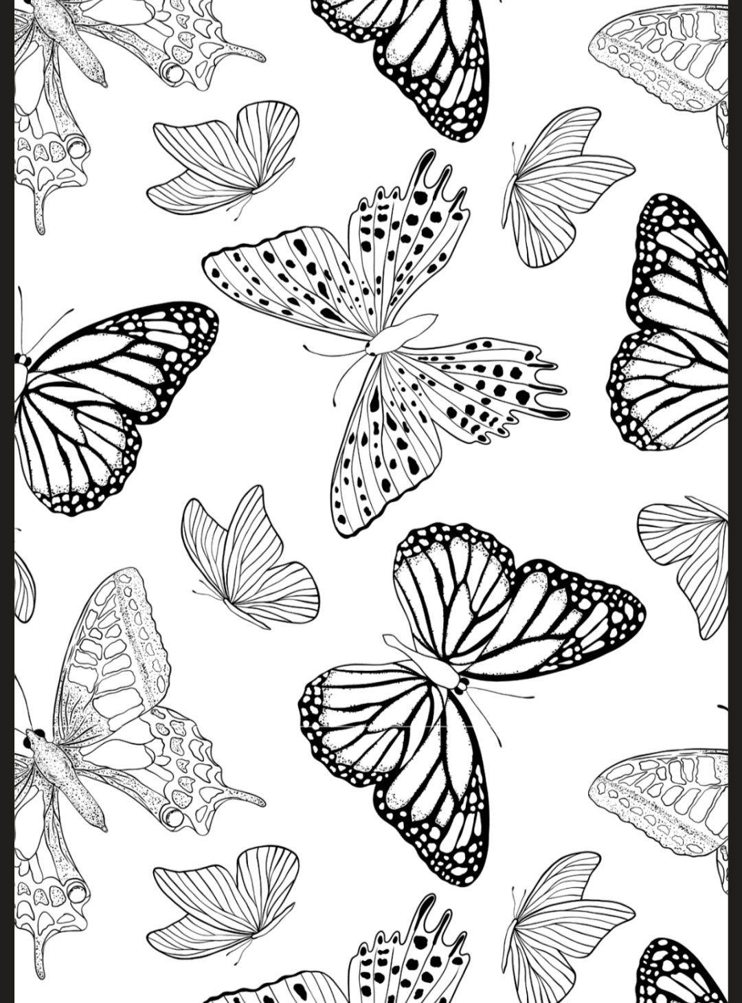Flowers & Butterflies A5 Colouring Inserts