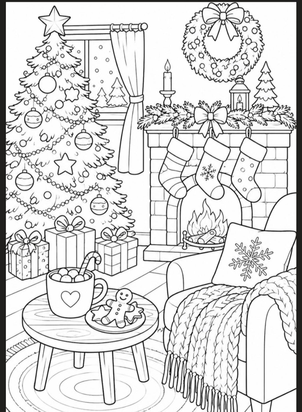 Christmas A5 Colouring Inserts  1