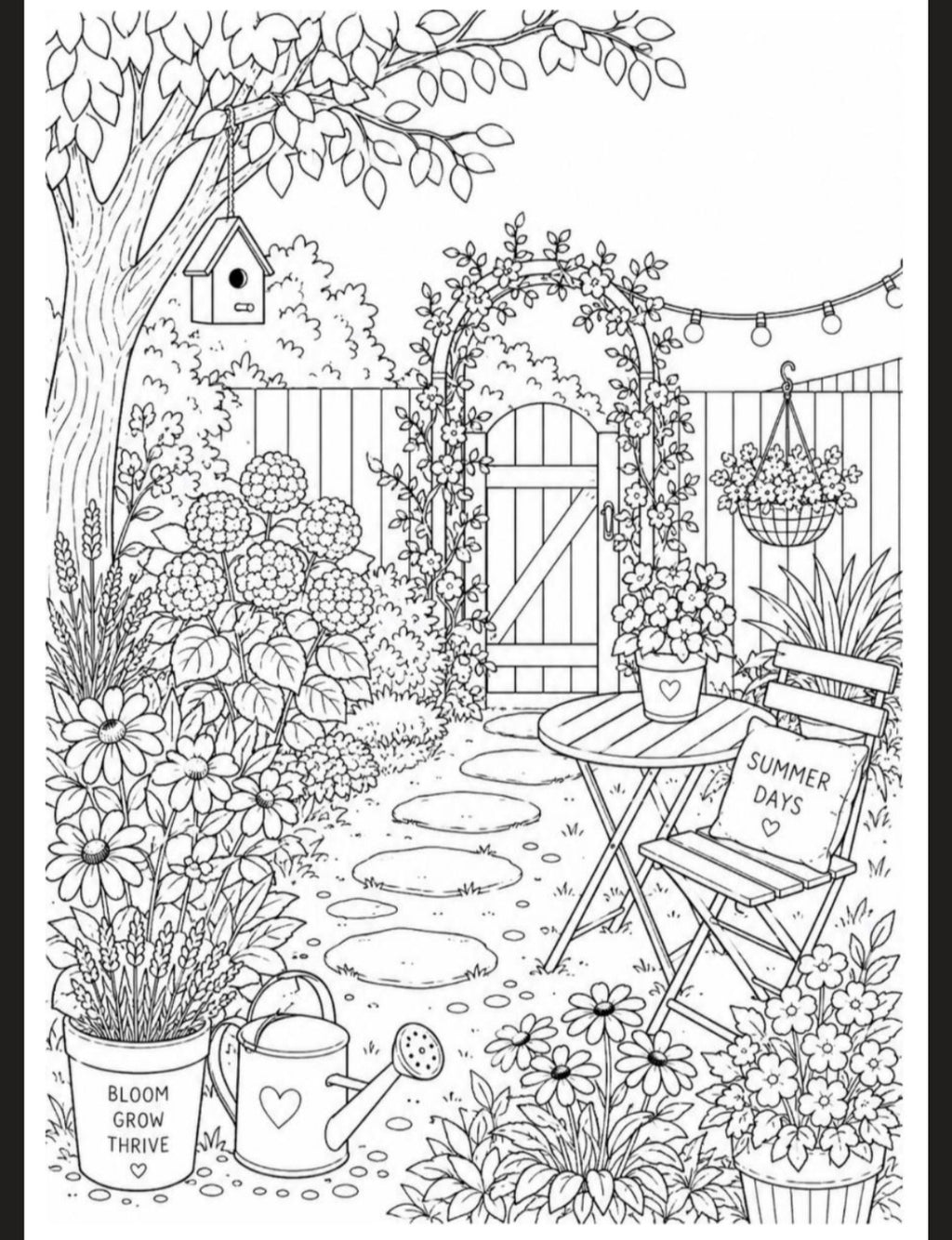 A6 Summer Colouring Inserts