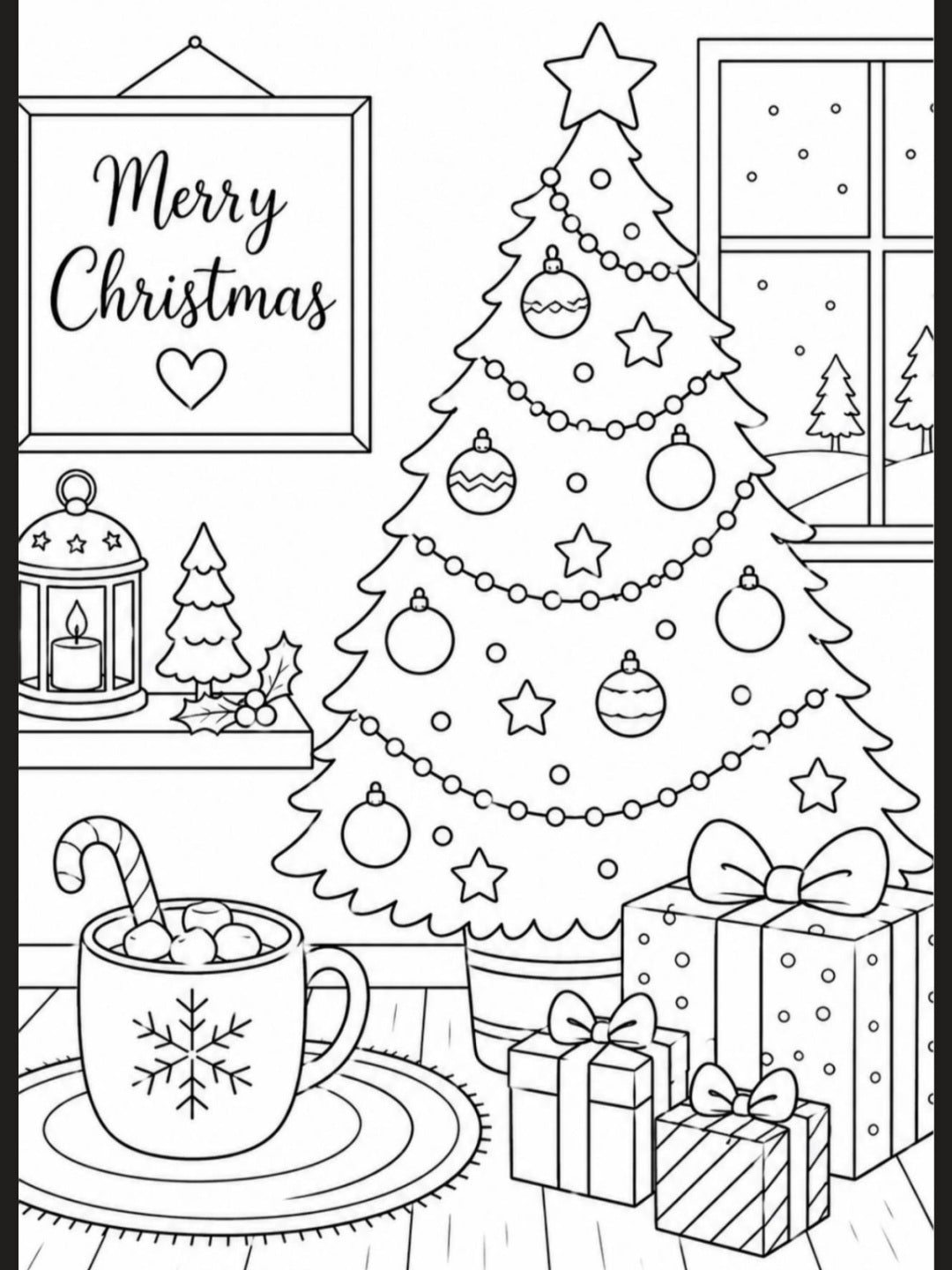 Christmas A5 Colouring Inserts  1