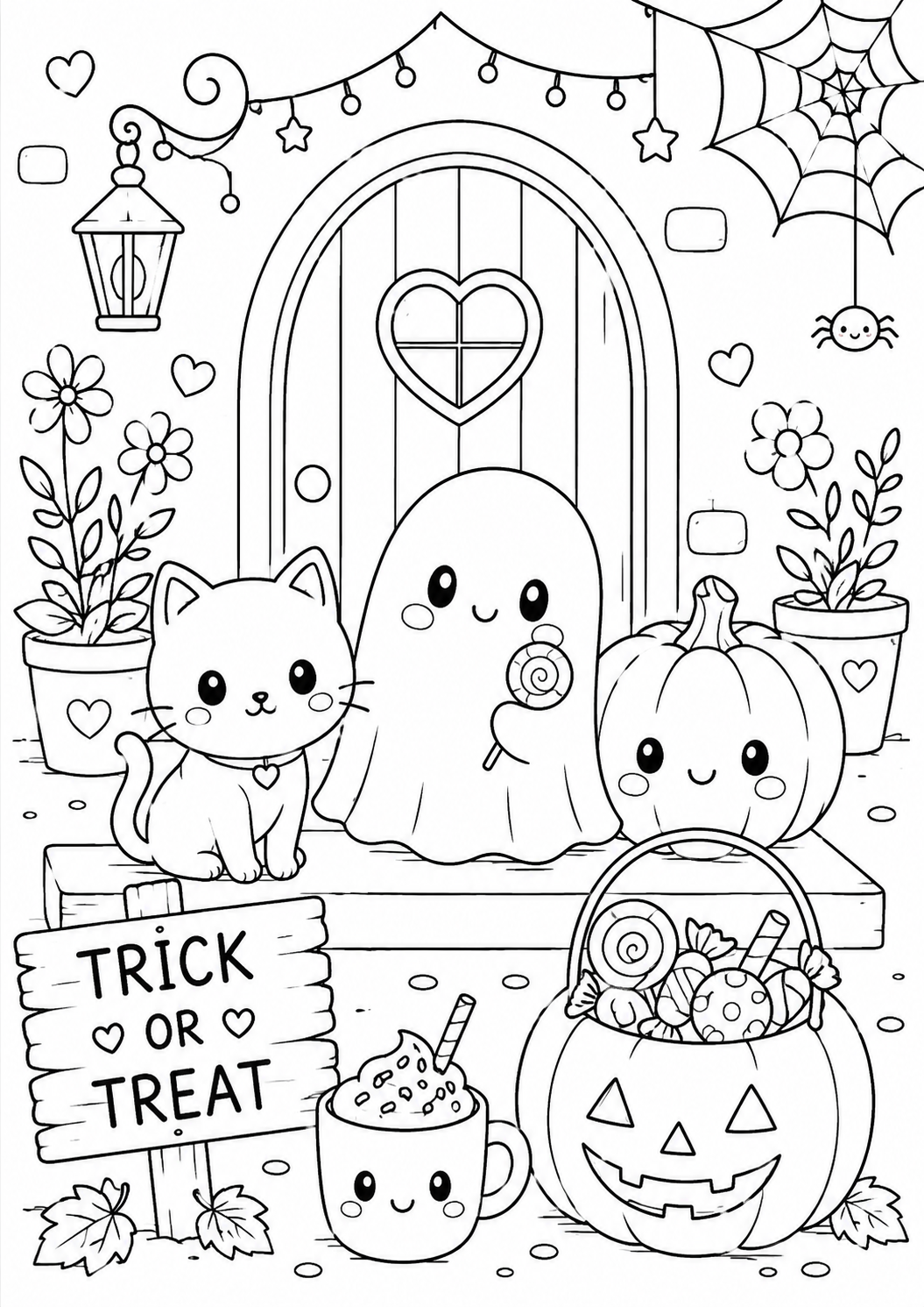A6 Halloween Colouring Insers