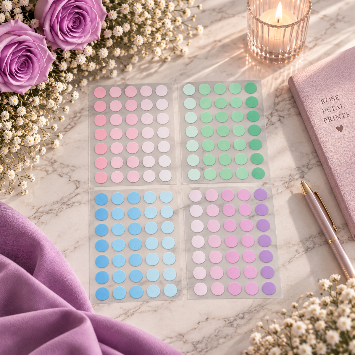 Mini Planner Dot Stickers - 140 Dots