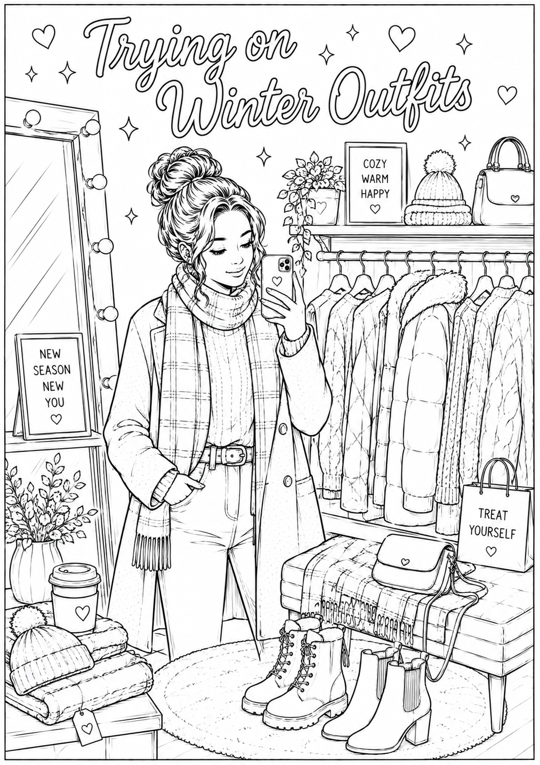 A5 Self Care Colouring Inserts