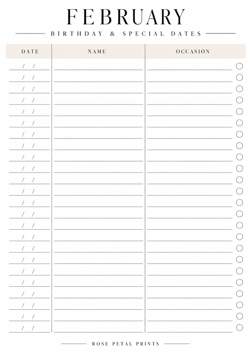 A5 Birthdays & Special Days Inserts