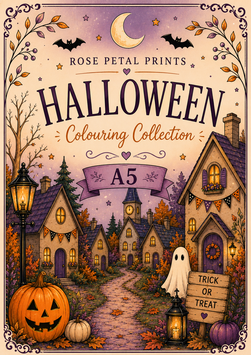 A5 Halloween Colouring Inserts 2 - Limited Stock