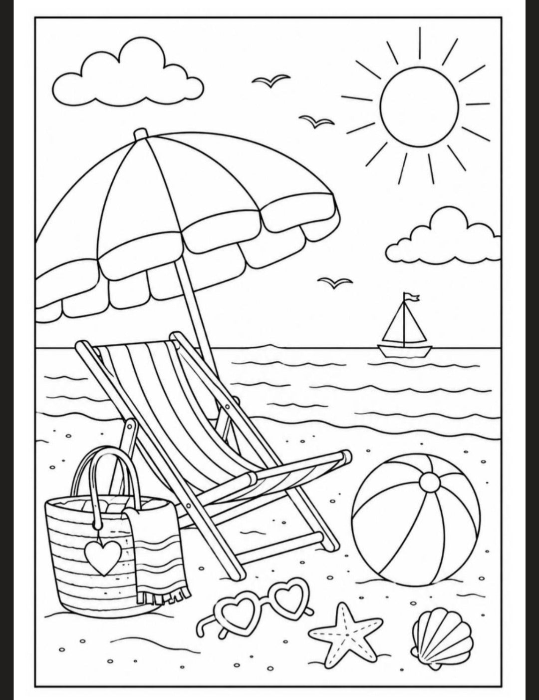 A6 Summer Colouring Inserts