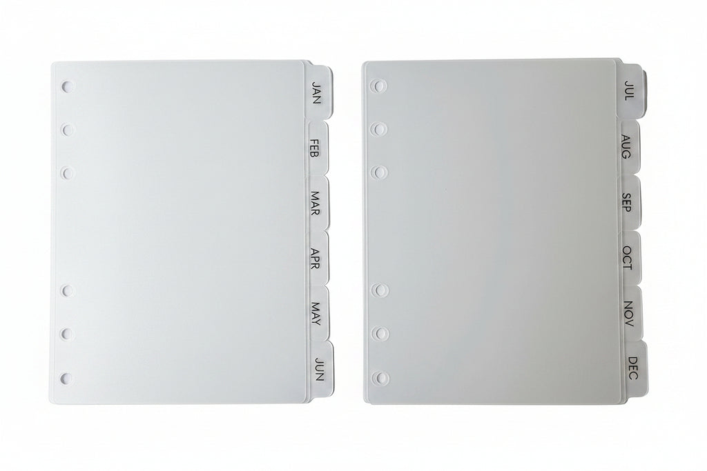 A6 Custom Monthly tab dividers