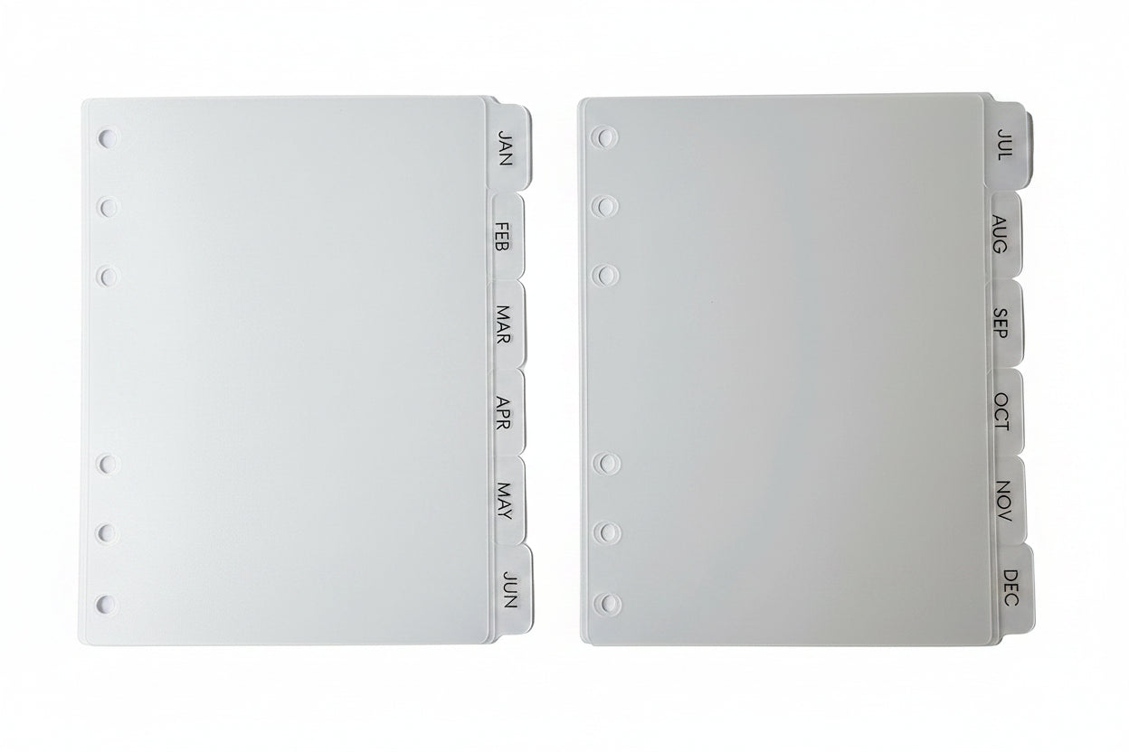 A6 Custom Monthly tab dividers
