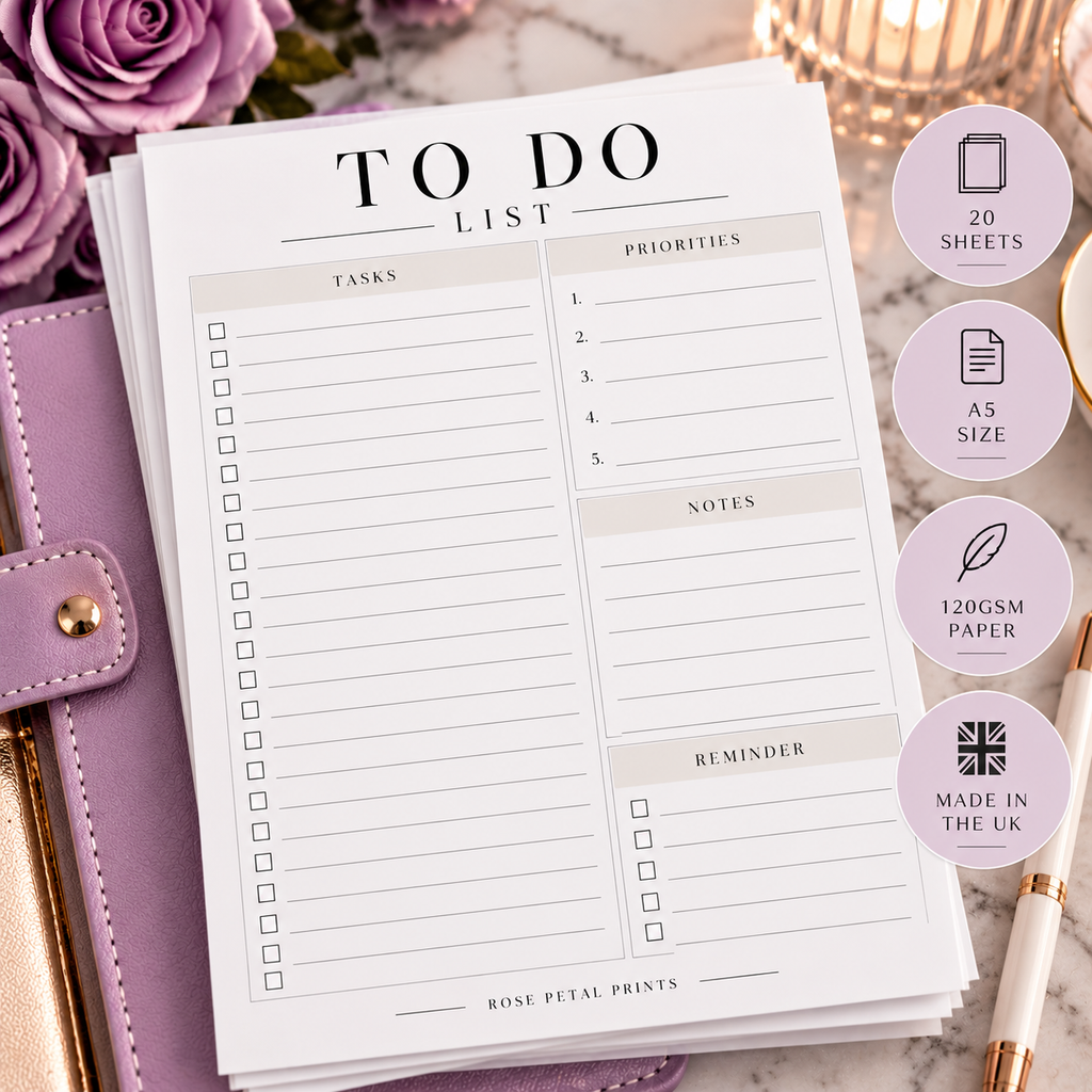 A5 To-Do List Inserts