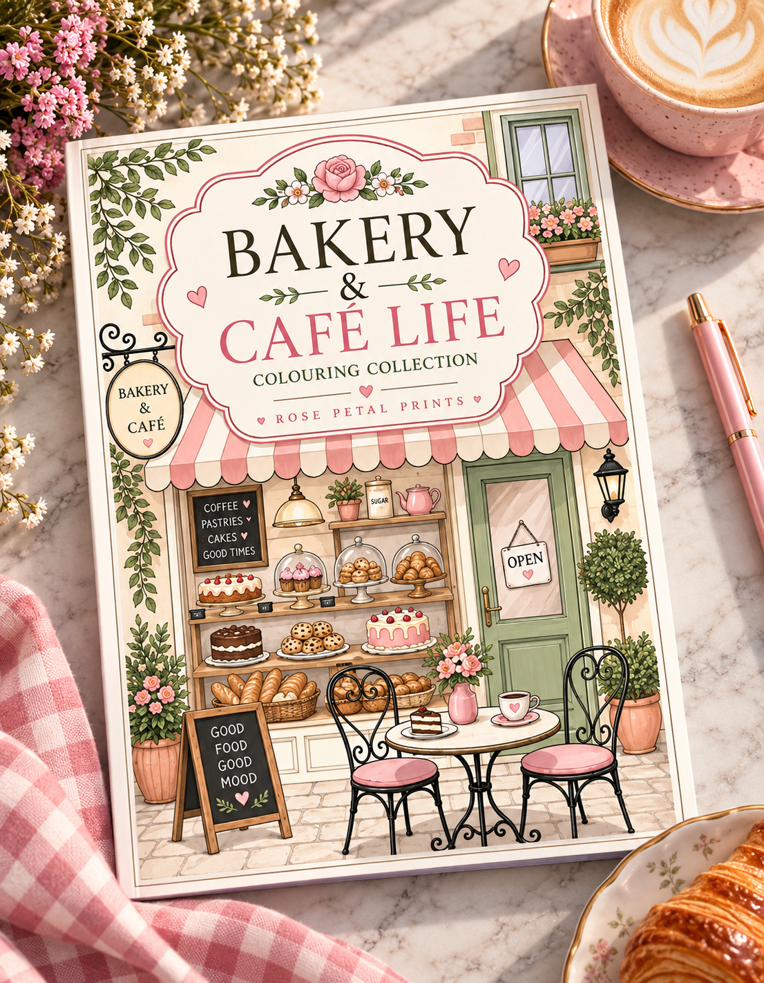 A5 Bakery & Cafe Life Colouring Inserts