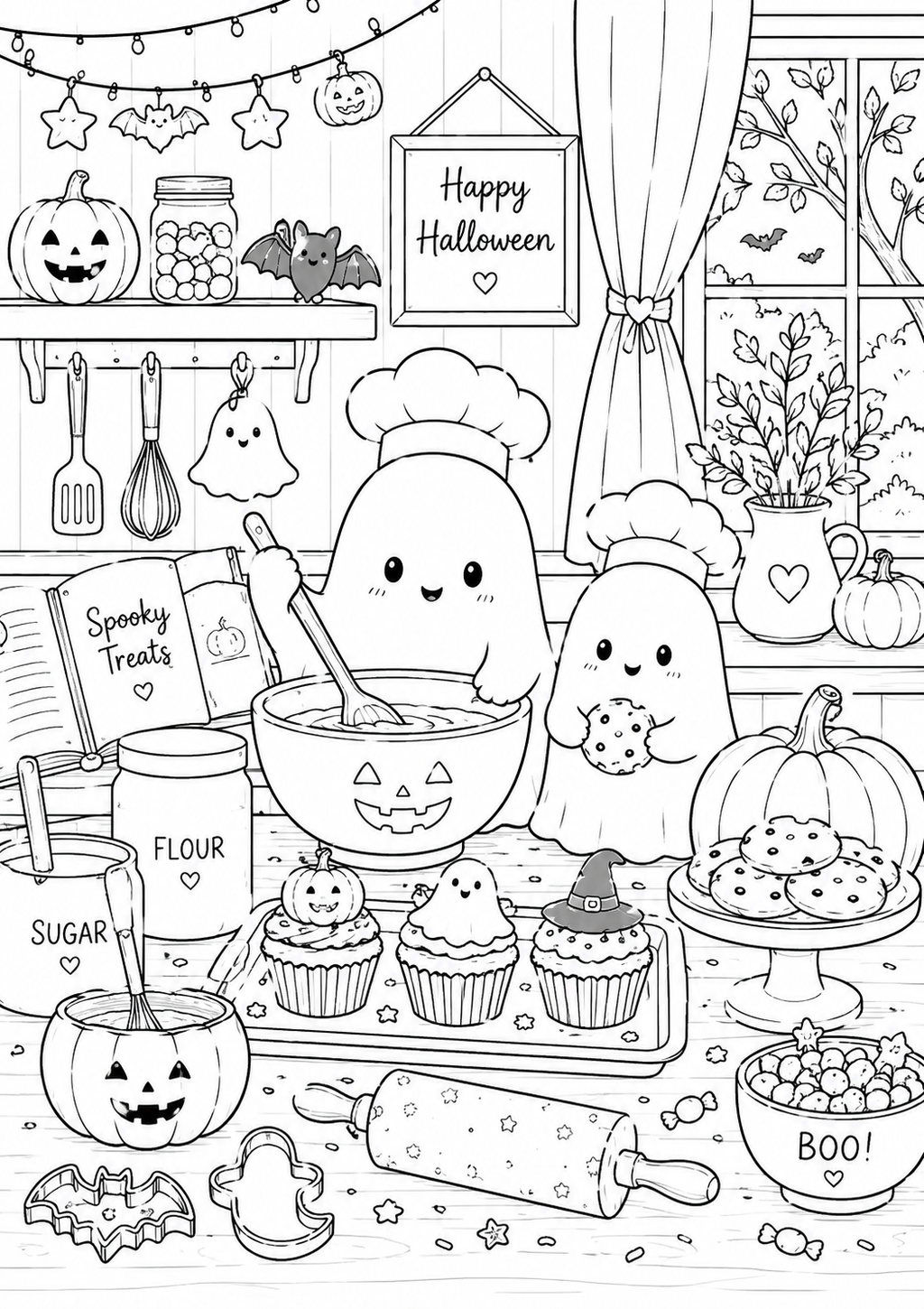 A5 Halloween Colouring Inserts 2 - Limited Stock